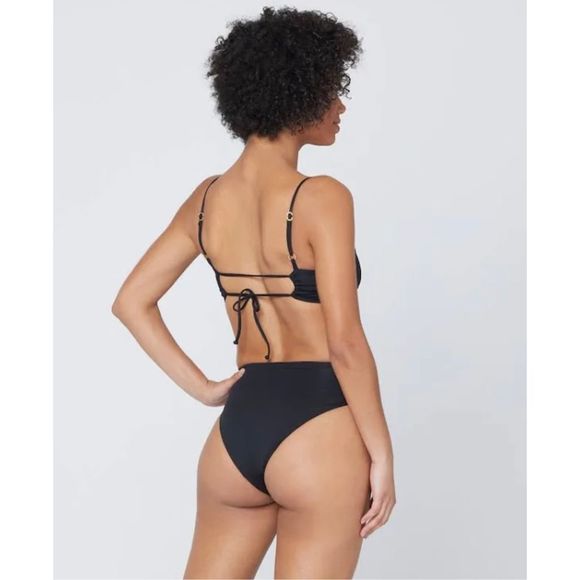 L*Space Ringo Bikini Top Black Size M - Picture 3 of 7